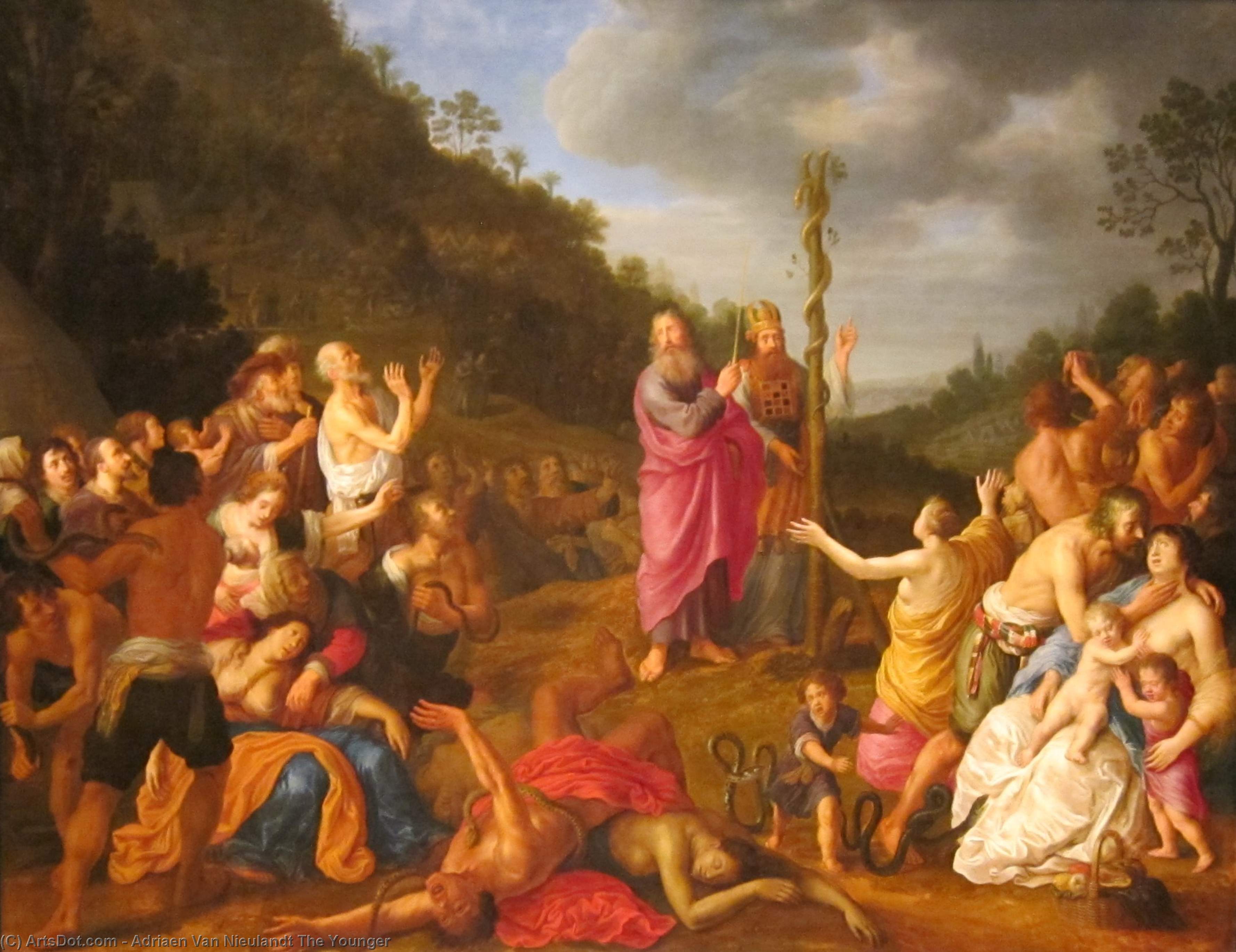 Moses And The Brazen Serpent — Adriaen Van Nieulandt The Younger