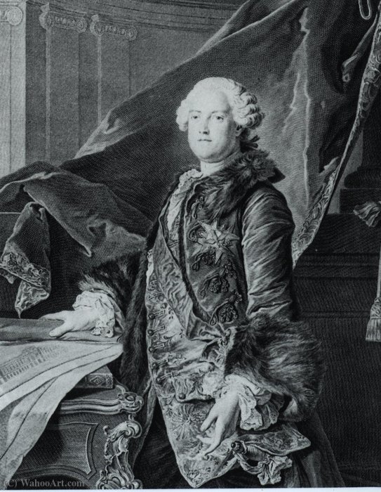 Portrait Of The Marquis De Marigny — Johann Georg Wille