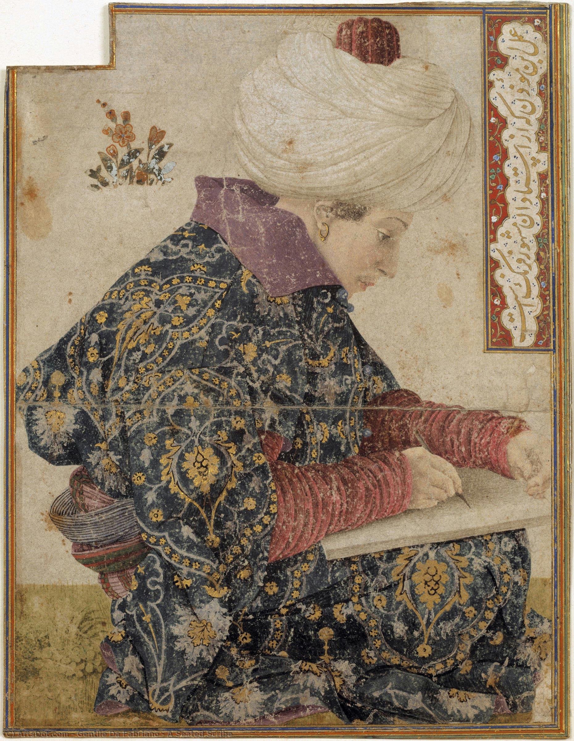 A Seated Scribe — Gentile Da Fabriano