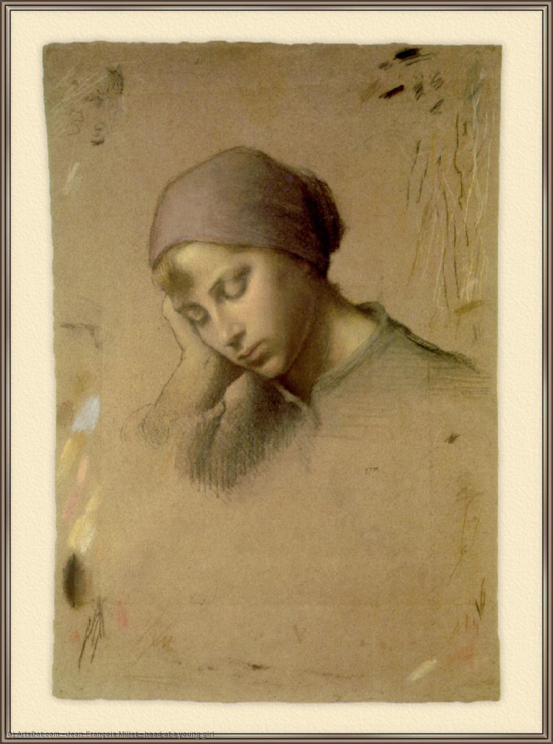 Head Of A Young Girl — Jean-françois Millet