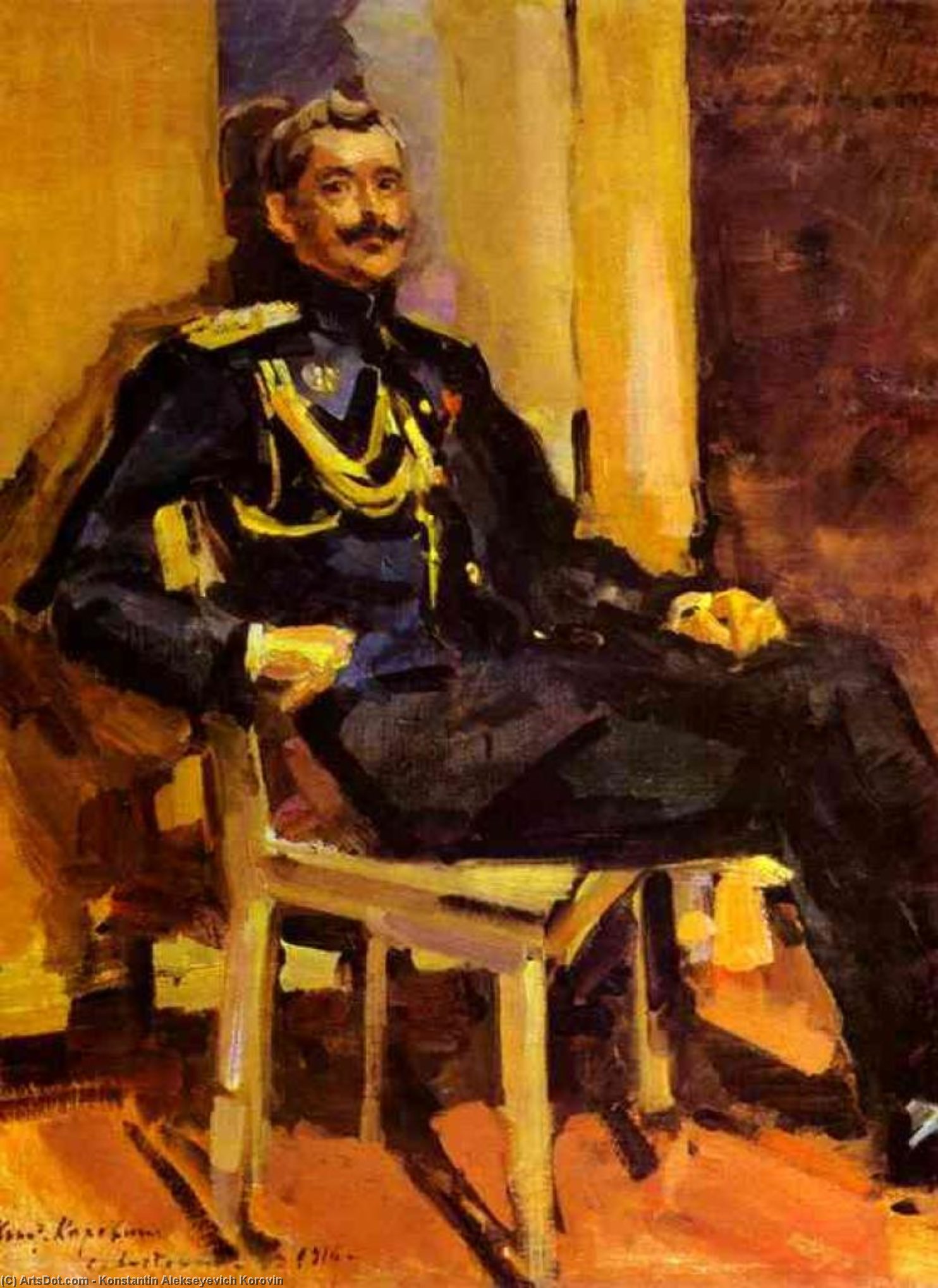 Portrait Of An Officer — Константин Алексејевич Коровин