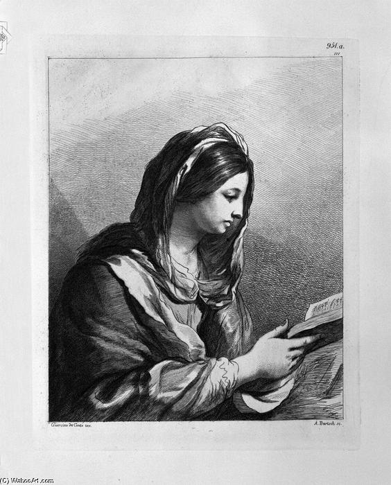 Woman Reading (half Length) By Guercino — Giovanni Battista Piranesi