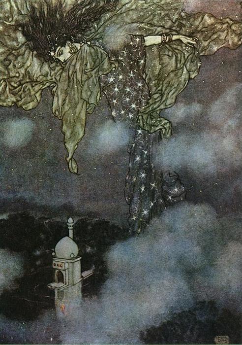 The Rubaiyat. Hidden By The Sleeve Of Night — Edmund Dulac