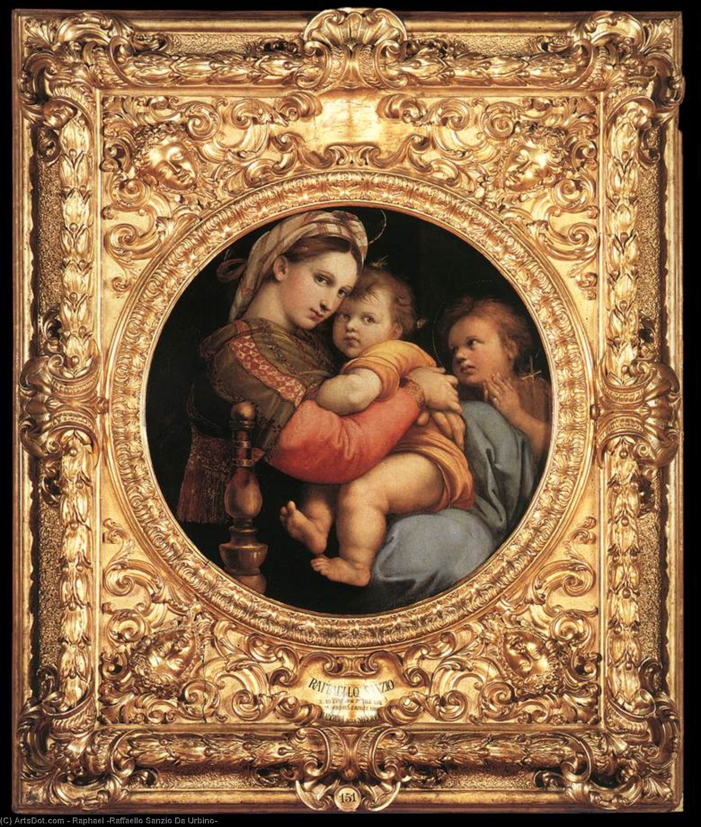 Madonna Della Seggiola (marco) — Rafael