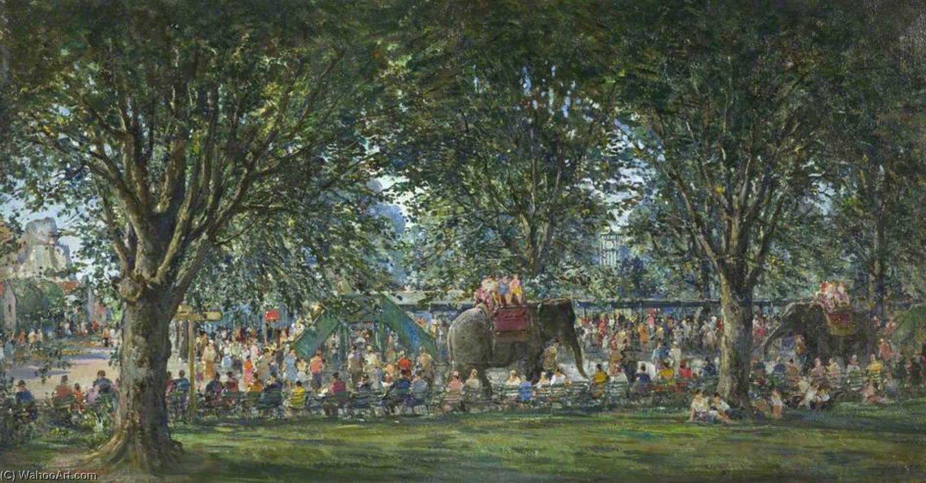 London Zoo, Elephant Walk — Charles Ernest Cundall