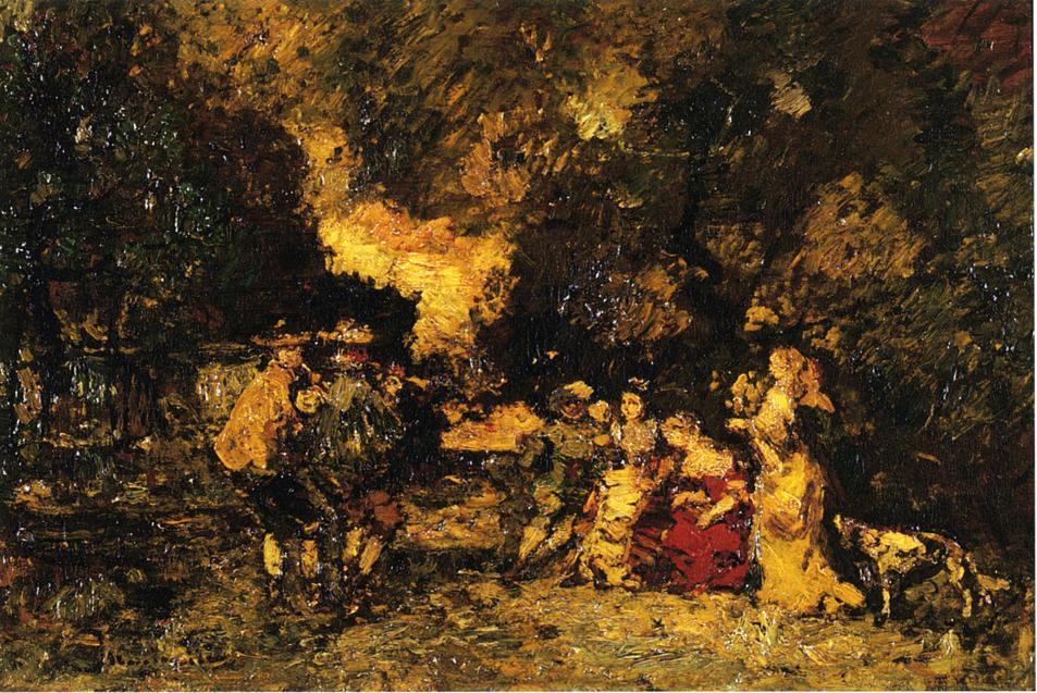 Garden Party — Adolphe Joseph Thomas Monticelli