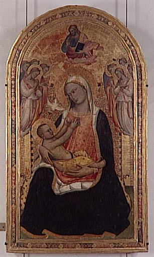 La Vierge D'humilite Avec Huit Anges (et Le Christ Benissant Au Dessus) — Niccolò Di Pietro Gerini