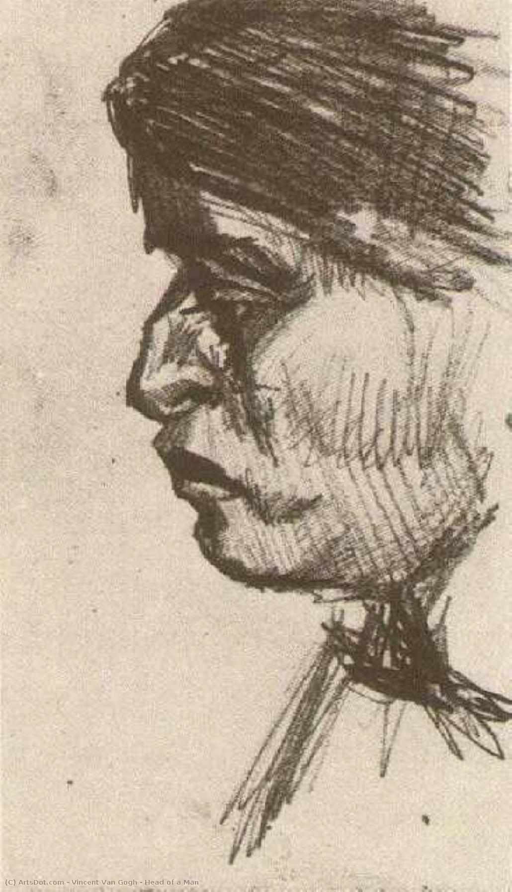 Head Of A Man — Vincent Willem Van Gogh
