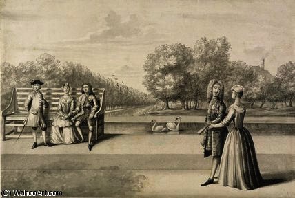 Figures On The Bank Of The Long Water, Hampton — Bernard Iii Lens