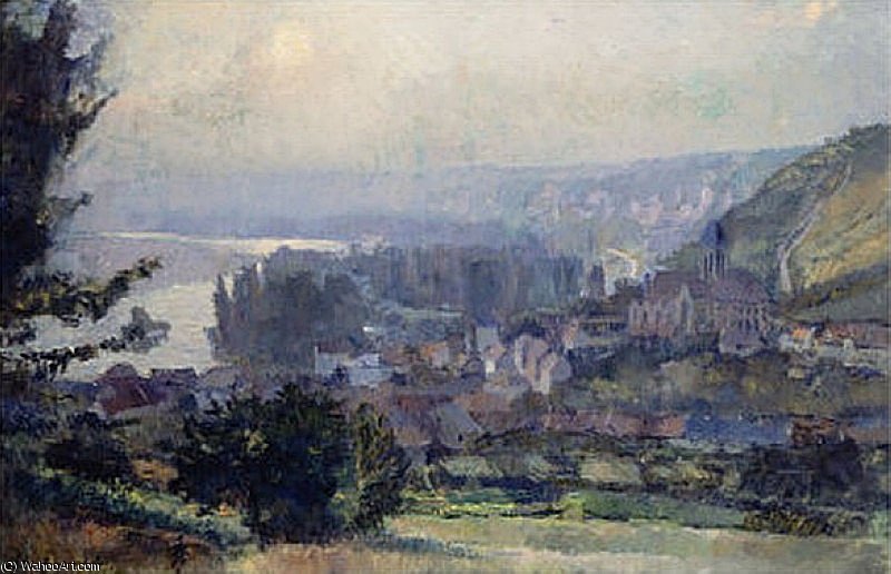 View Of Vetheuil Vue De Vetheuil — Albert-charles Lebourg