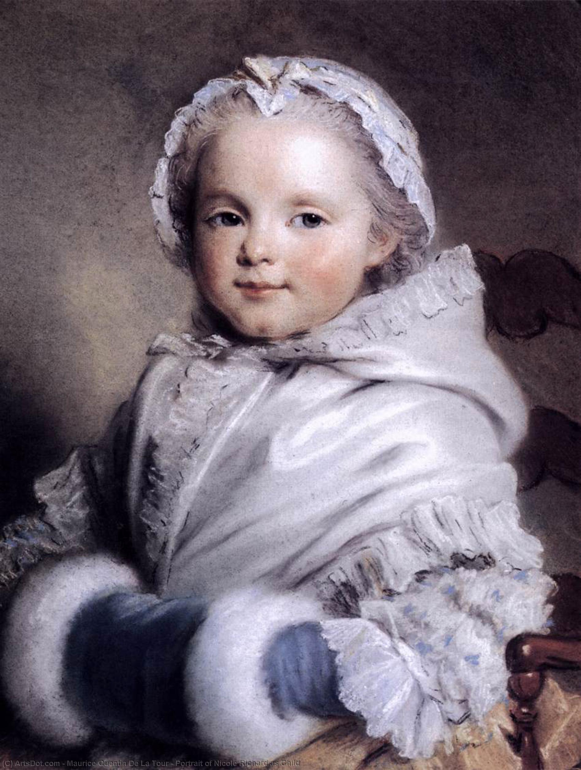 Portrait Of Nicole Richard As Child — Maurice Quentin De La Tour