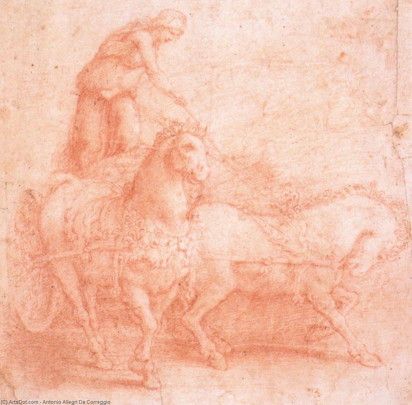 Woman Driving A Triumpal Chariot — Antonio Allegri Da Correggio