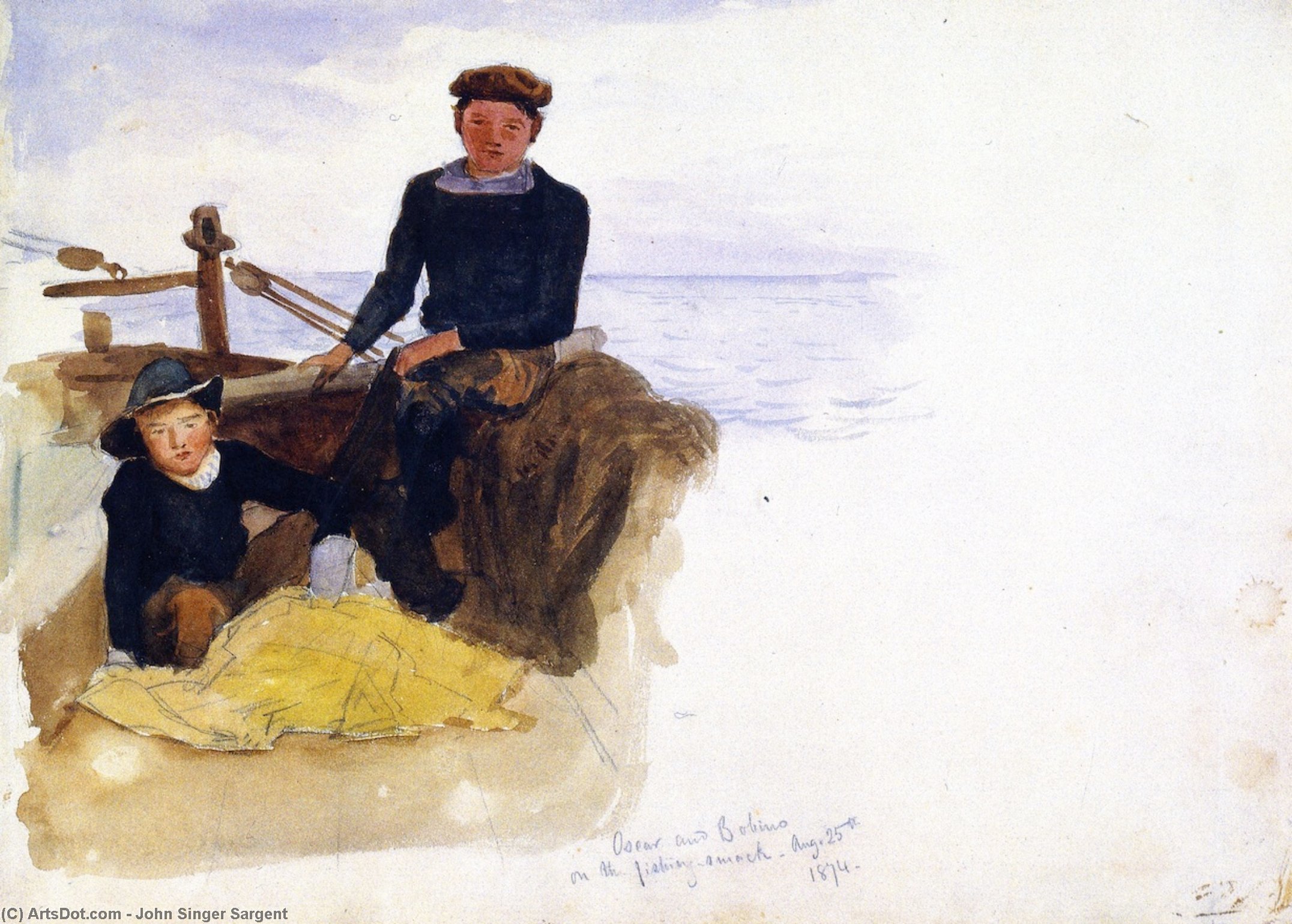 Oscar And Bobino On The Fishing Smack — John Singer Sargent