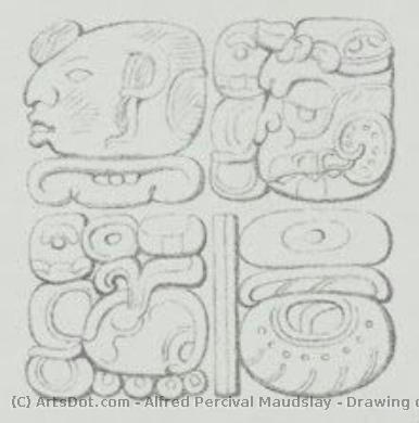 Drawing Of An Inscription From Palenque — Alfred Percival Maudslay