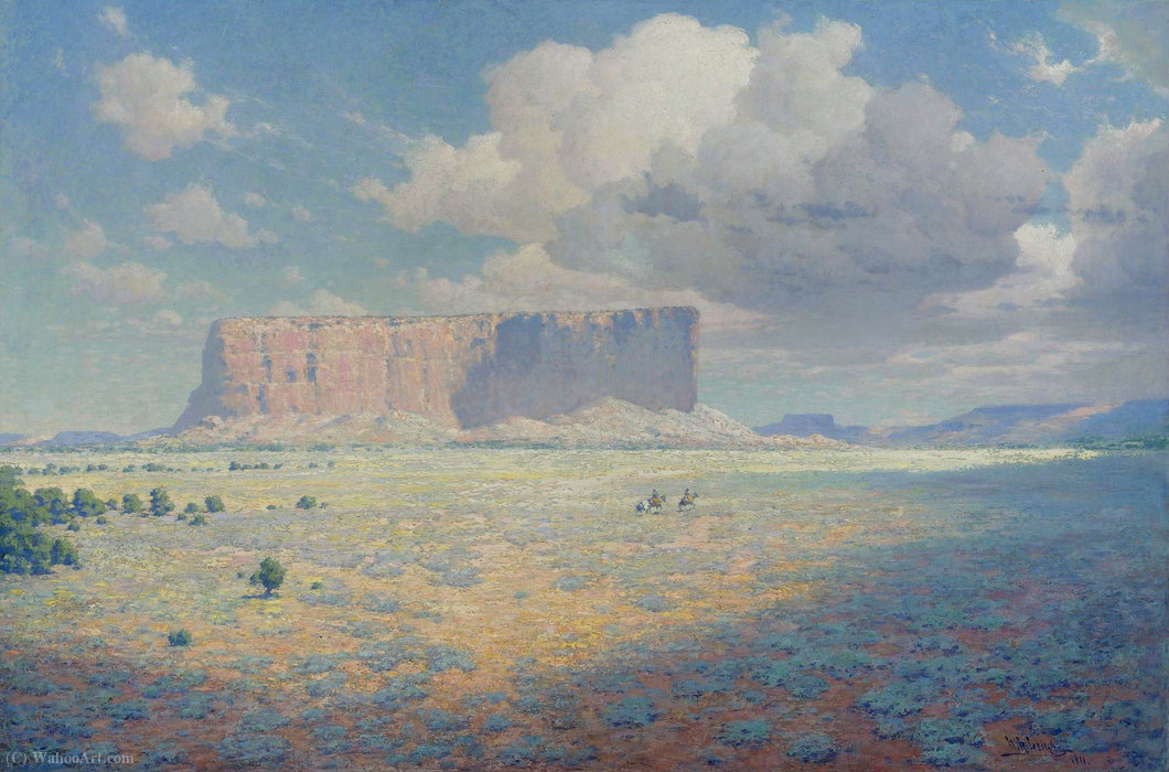 Arizona Landscape With Two Riders, (1911) — William Robinson Leigh
