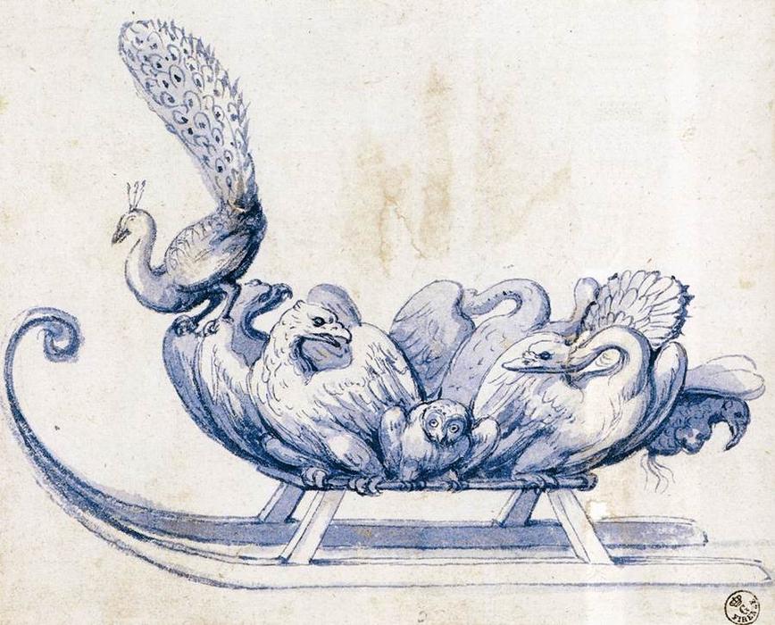 Skizze Für Eine Schlittenfahrt — Giuseppe Arcimboldo
