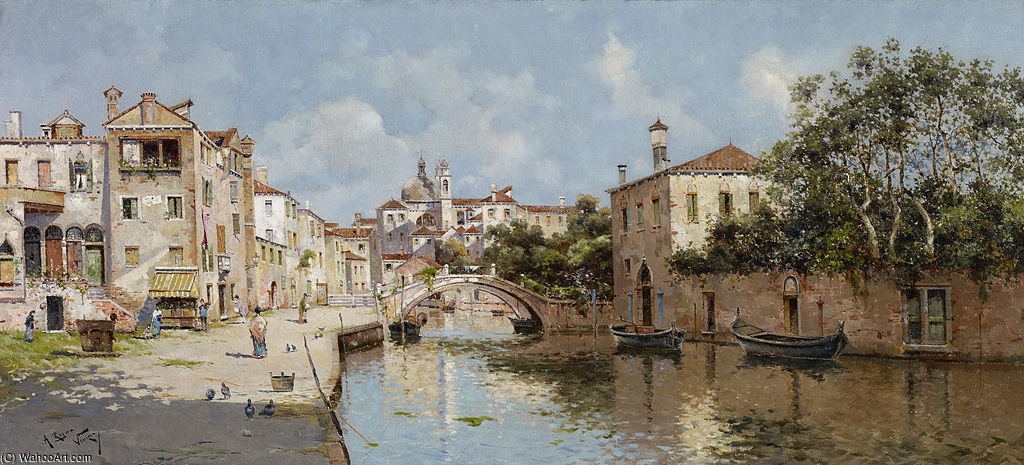 Venetian Canal — Antonio Maria De La Concepcion Reyna Manescau
