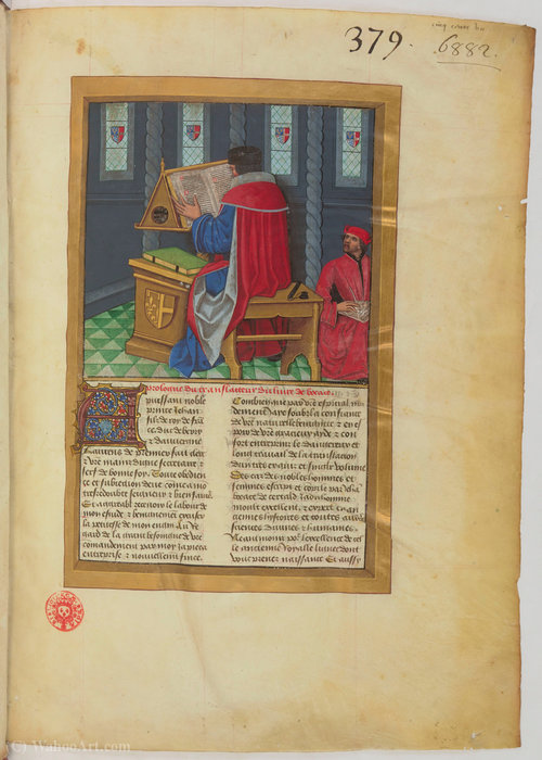 Portrait Of The Translator, Laurent De Premierfait, Of The Book, The Case Of The Noble Men And Women, Jehan Boccaccio — Robinet Testard
