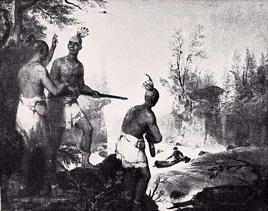 Escape Of General Israel Putnam From The Indians, (painting) — Asher Brown Durand