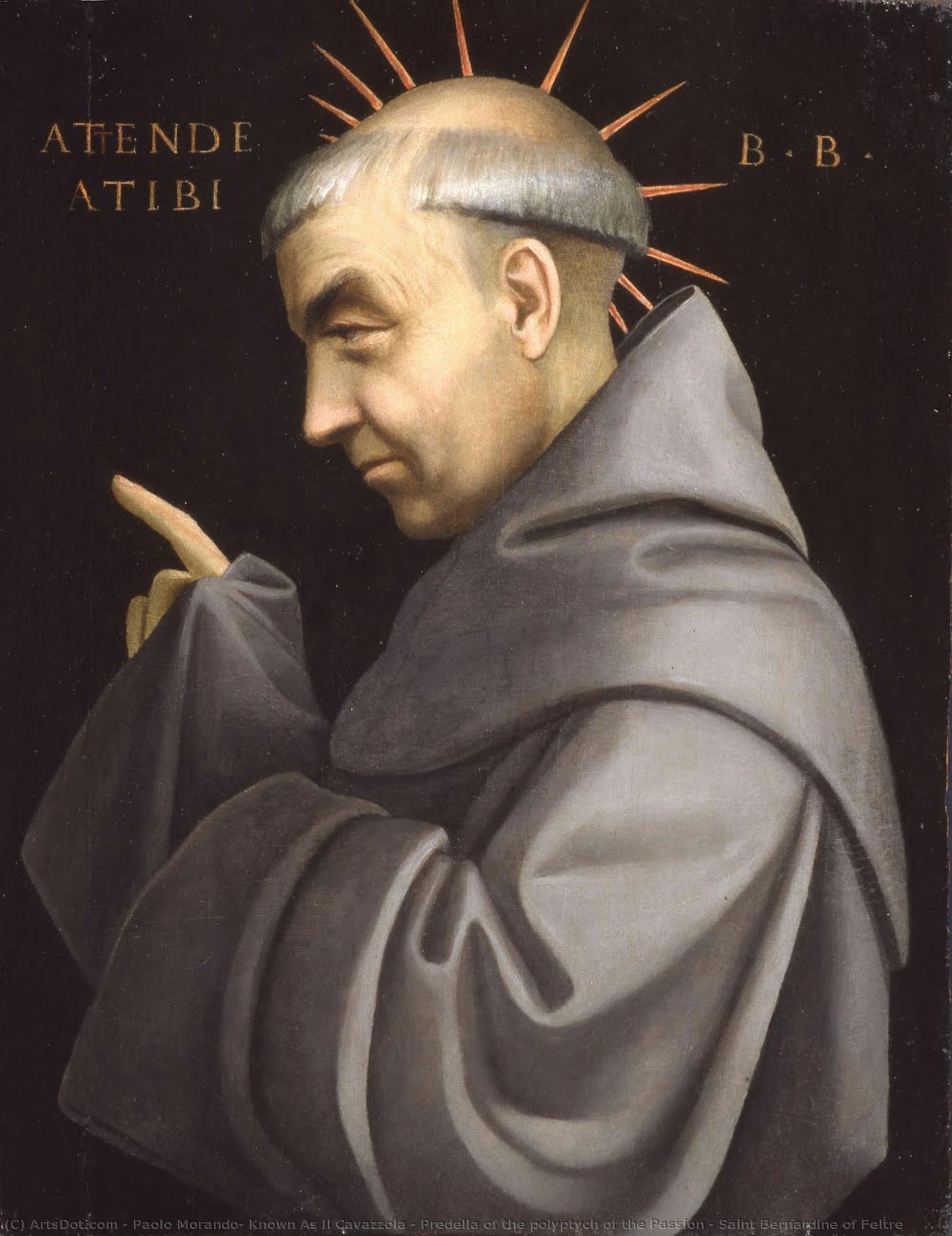Predella Of The Polyptych Of The Passion - Saint Bernardine Of Feltre — Paolo Morando, Known As Il Cavazzola