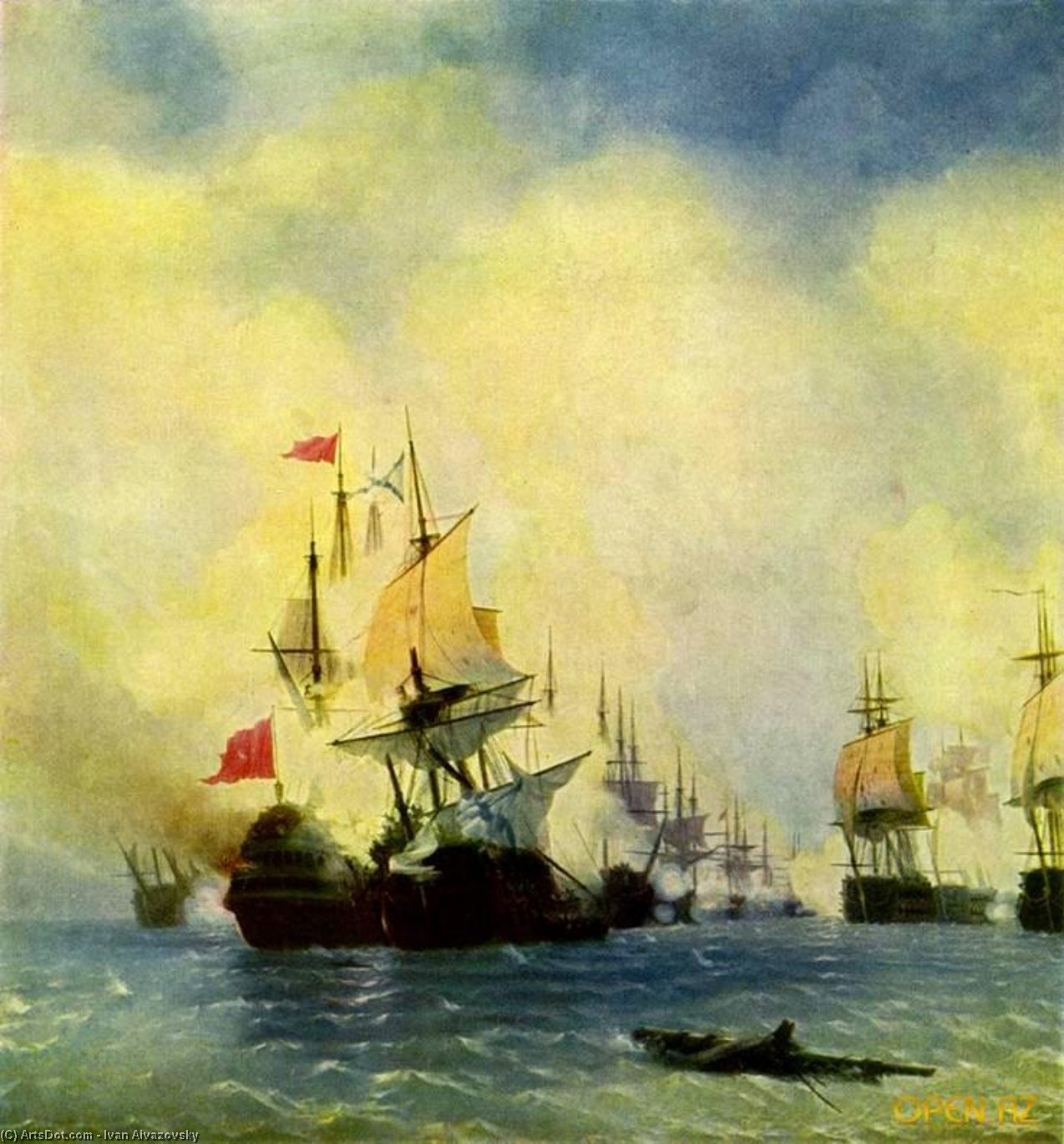 Sea Buttle Near Navarine — Ivan Konstantinovich Aivazovsky