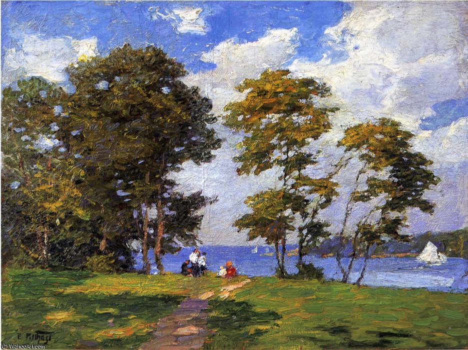 Landscape By The Shore Aka The Picnic — Edward Henry Potthast