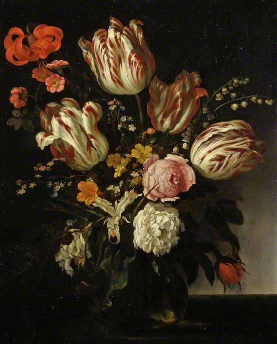 A Glass Vase Of Flowers — Abraham Pietersz Van Calraet