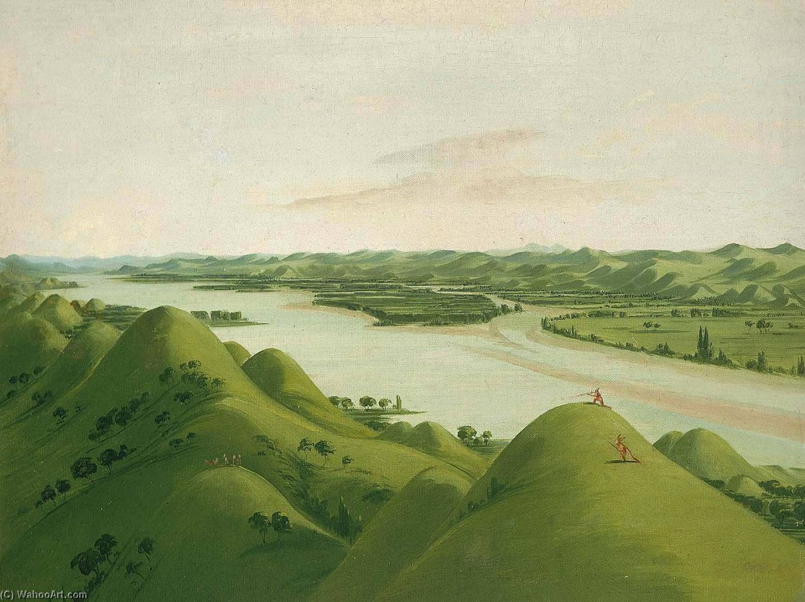 Beautiful Prairie Bluffs Above The Poncas, 1050 Miles Above St. Louis — George Catlin