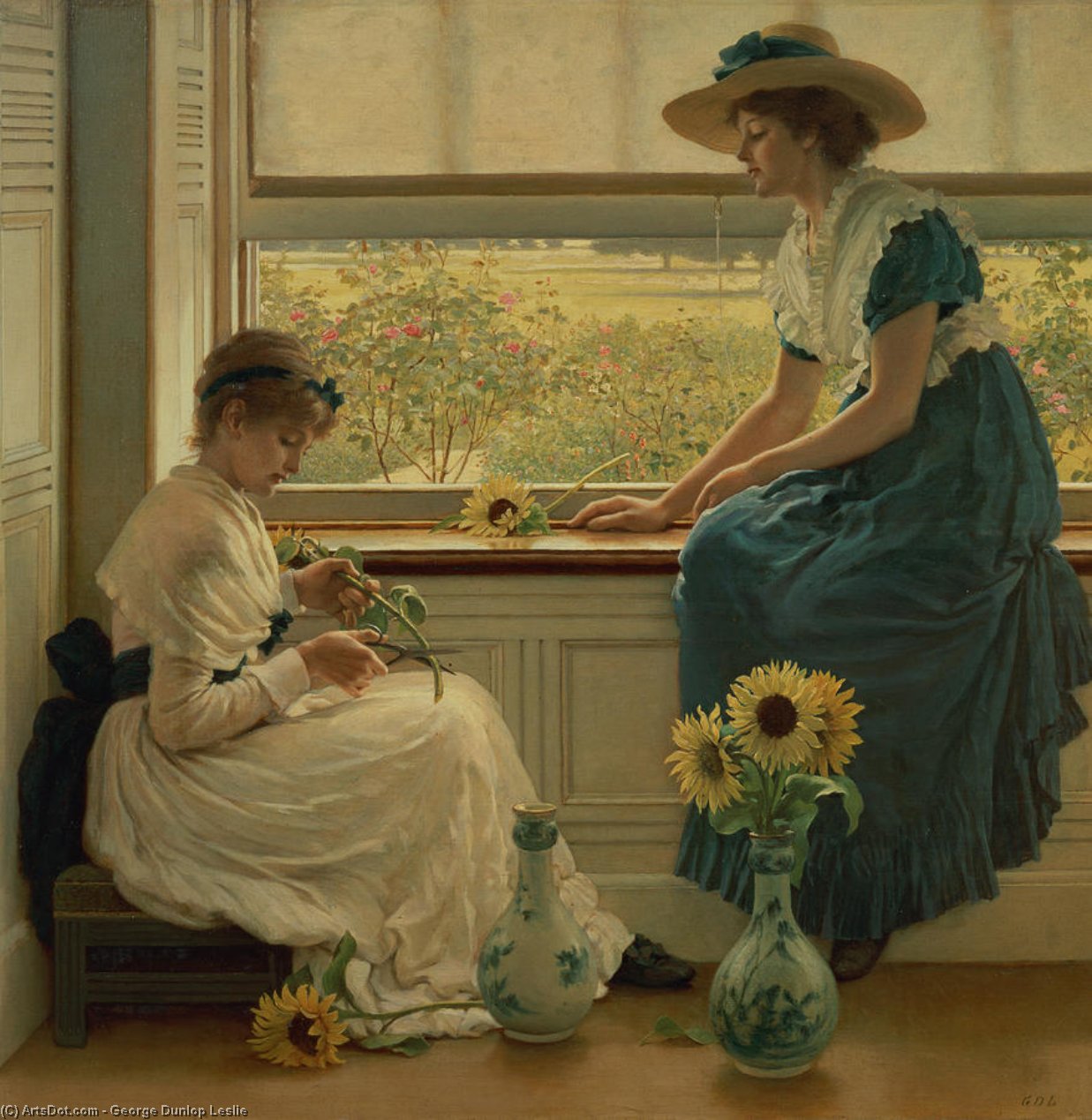 Sun And Moon Flowers — George Dunlop Leslie