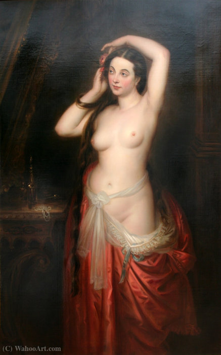Rosine At Her Dressing Table — Antoine Wiertz