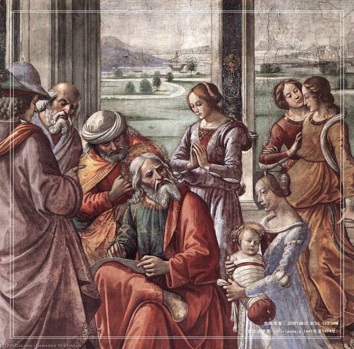 Zacharias Writes Down The Name Of His Son (detail) — Domenico Ghirlandaio
