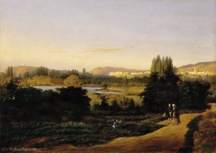 The Budavar At The Gellert Hill View From Pest Dissolved — Sándor Brodszky