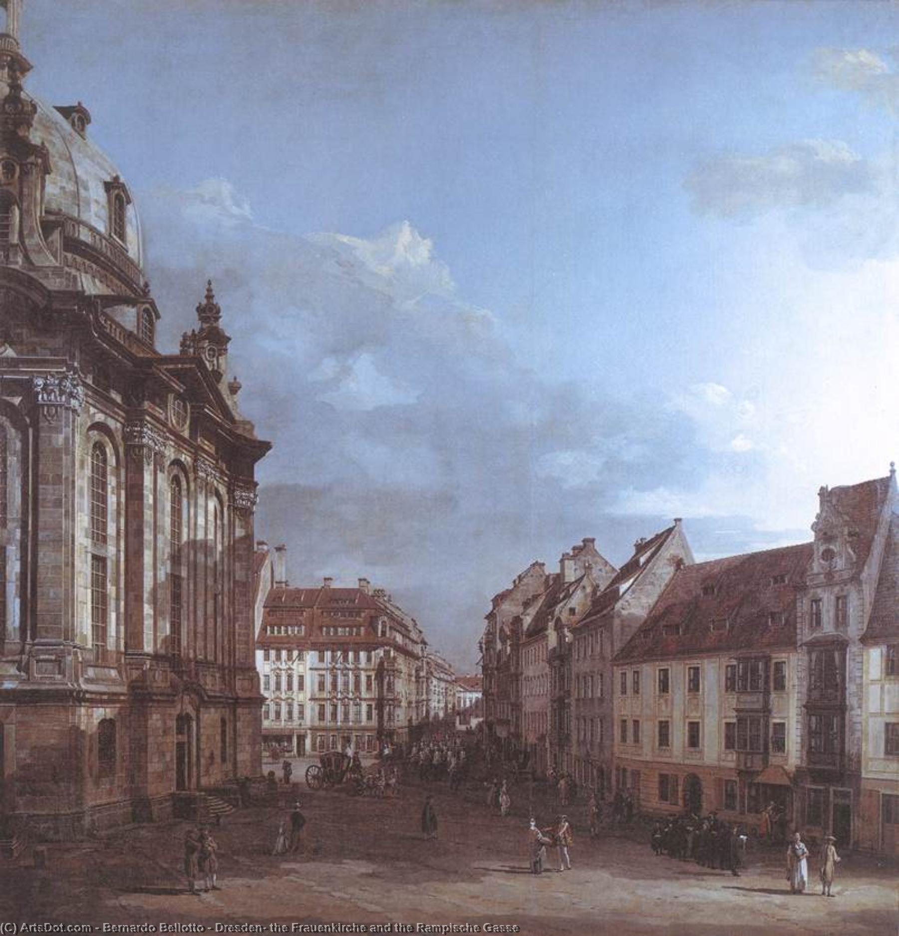 Dresden, Die Frauenkirche Und Die Rampische Gasse — Bernardo Bellotto