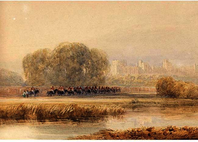 Horsemen Approaching Windsor Castle — Дэвид Кокс