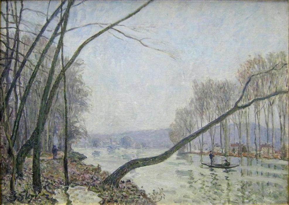 The Banks Of The Seine In Autumn — Alfred Sisley