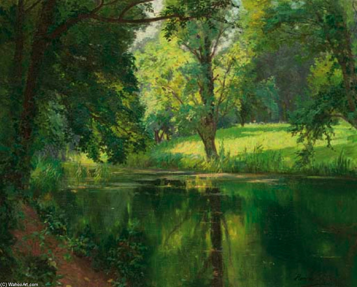 A Quiet Stretch Of The River — Henri Biva