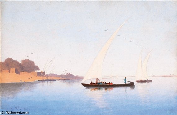 Felouques Sur Le Nil — Charles Théodore Frère Dit Frère Bey