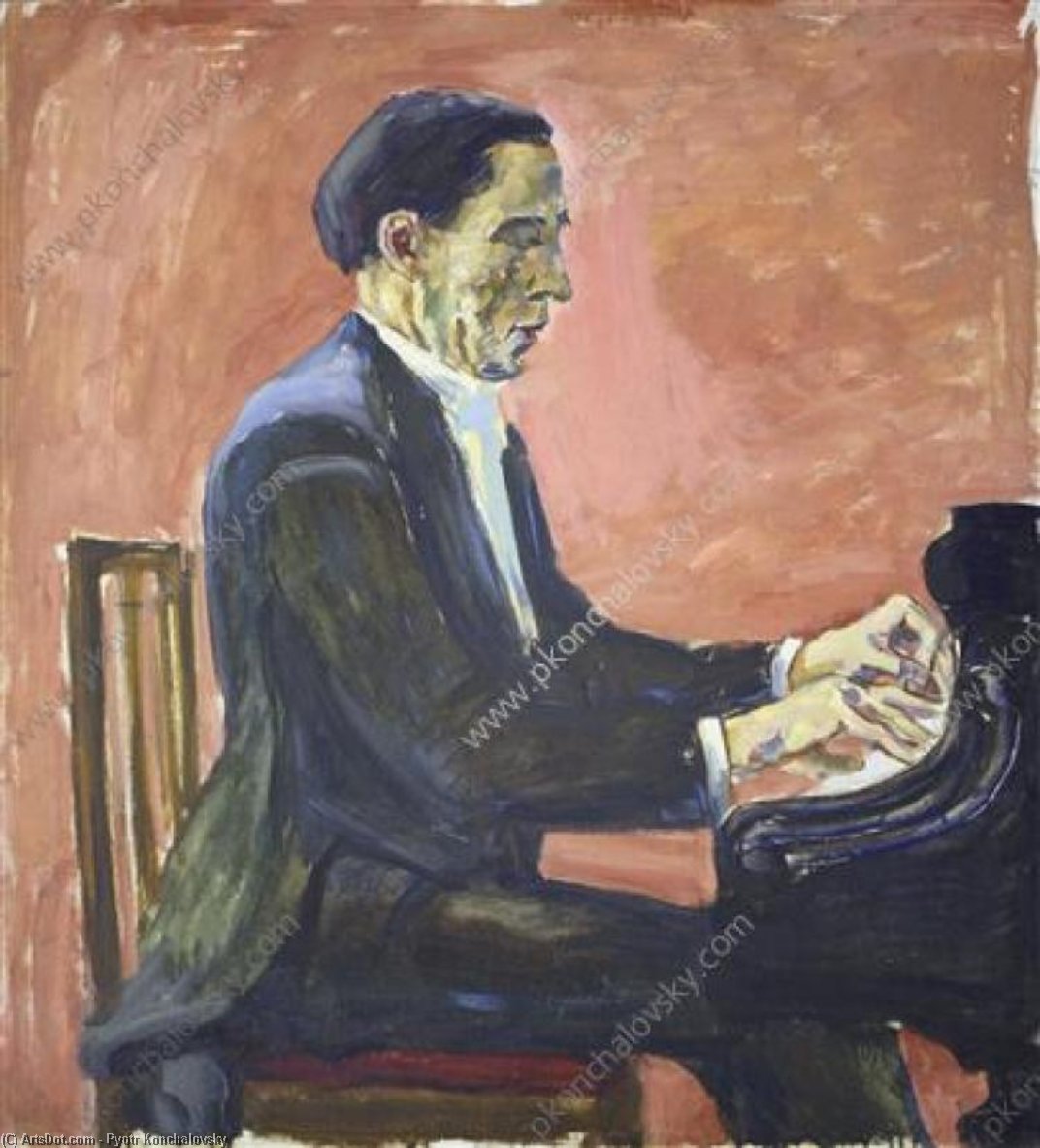 Portrait Of French Pianist Alfred Cortot — Pyotr Konchalovsky