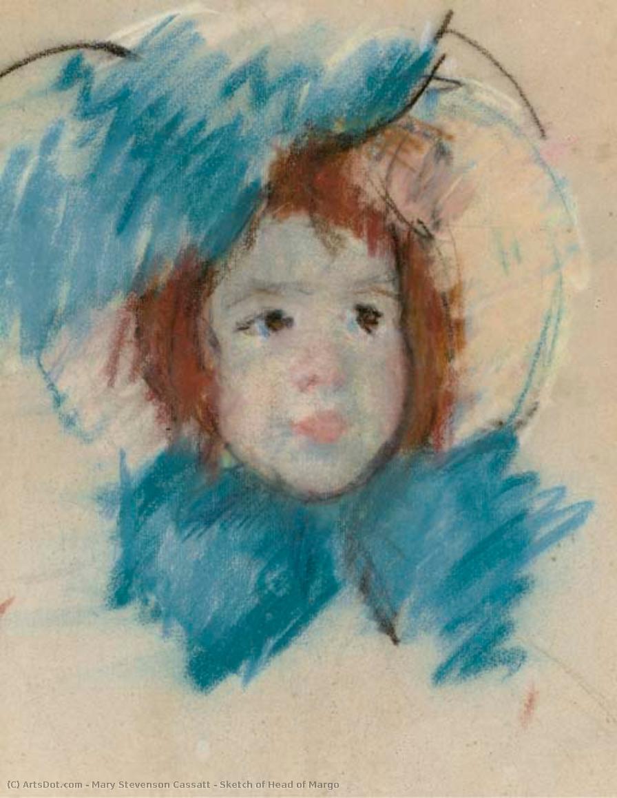 Sketch Of Head Of Margo — Mary Stevenson Cassatt