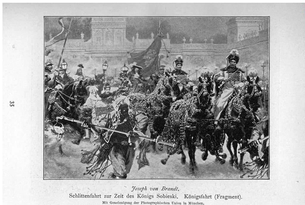 Schlittenfahrt Zur Zeit Des Königs Sobieski — Josef Von Brandt