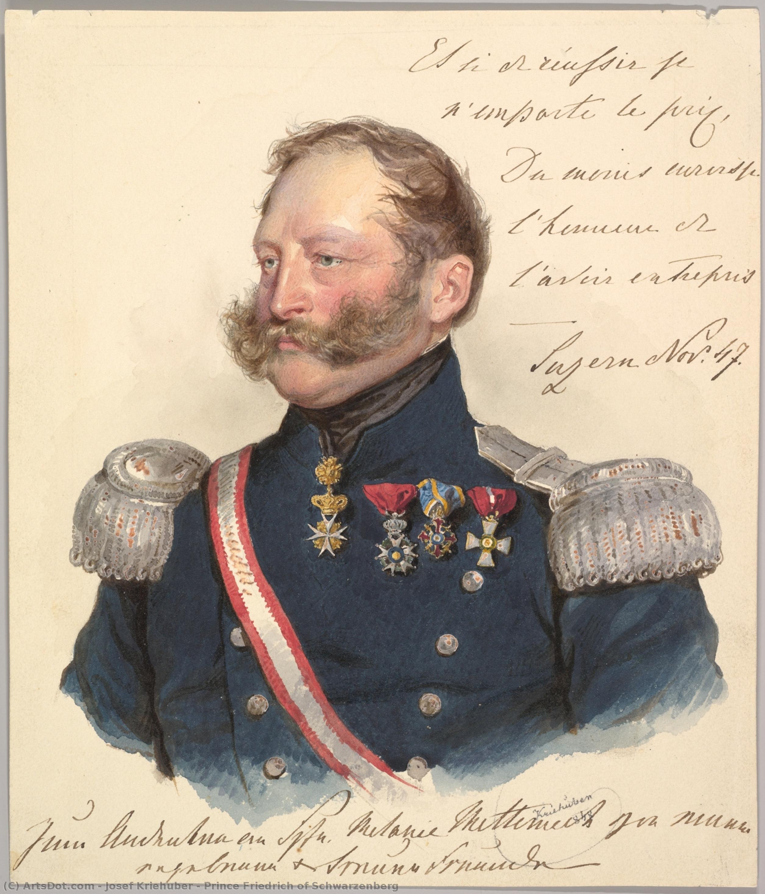 Prince Friedrich Of Schwarzenberg — Josef Kriehuber