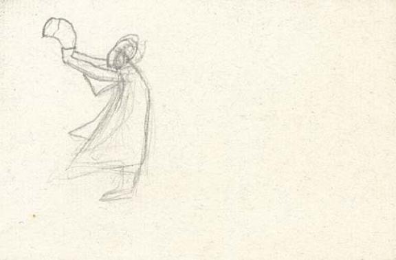 Cursory Sketch Of Figure With Horn — Nicholas Roerich