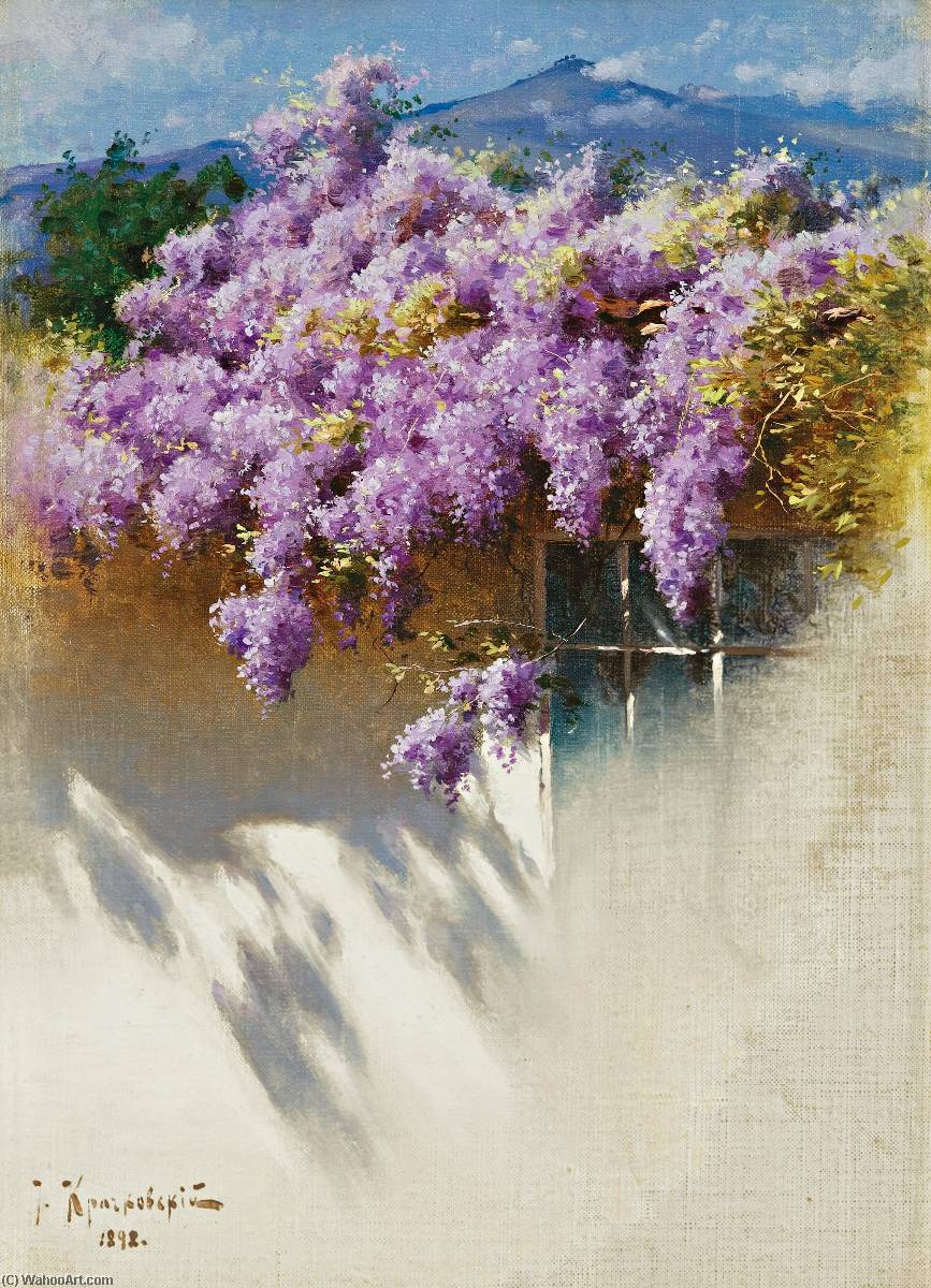 Wisteria In Bloom — Iosif Evstafevich Krachkovsky