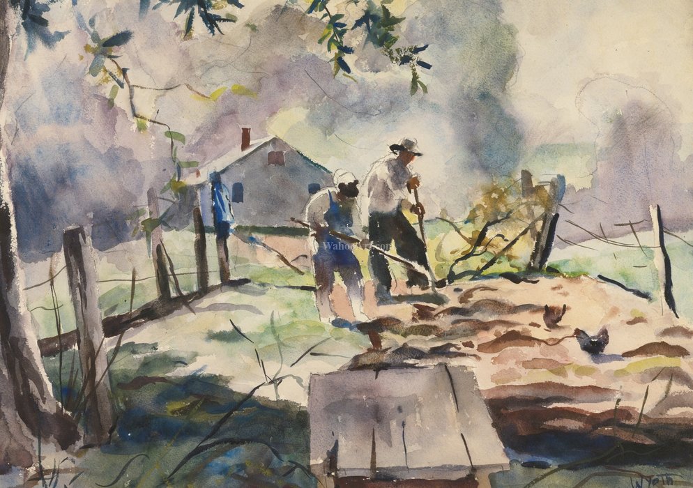 Tending To The Vegetable Garden — Andrew Newell Wyeth
