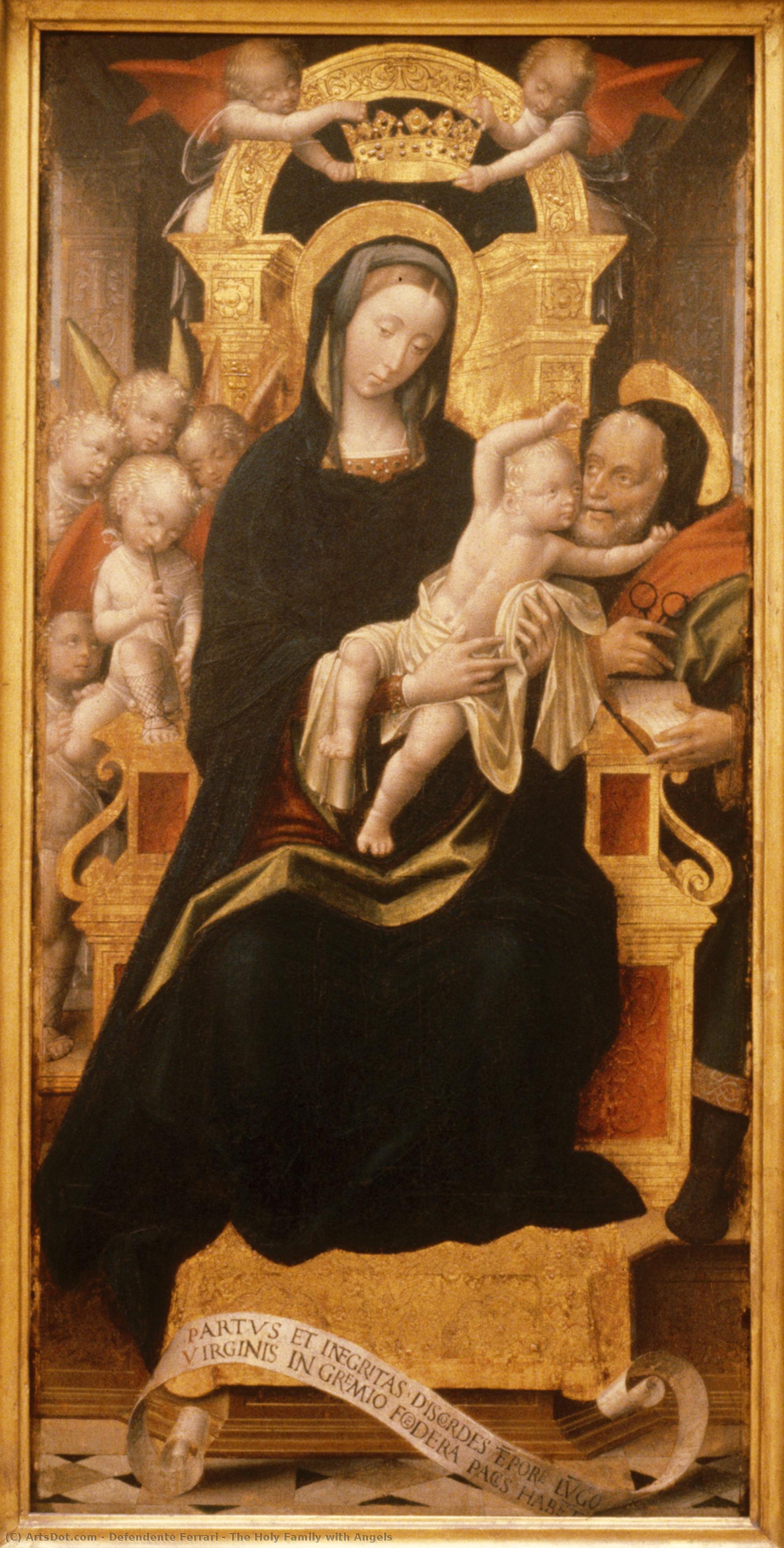 The Holy Family With Angels — Defendente Ferrari