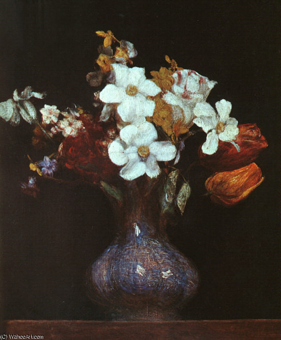Narcissus And Tulips — Henri Fantin-latour