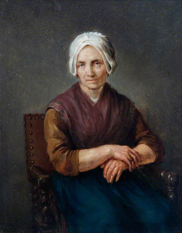 Portrait Of A Seated Peasant Woman — Gerard Terborch Ii