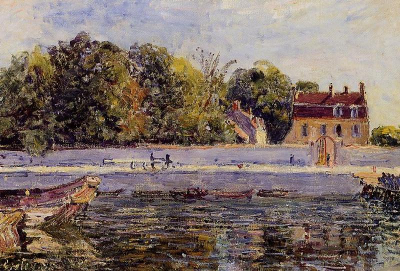 Saint Mammes House On The Canal Du Loing — Alfred Sisley