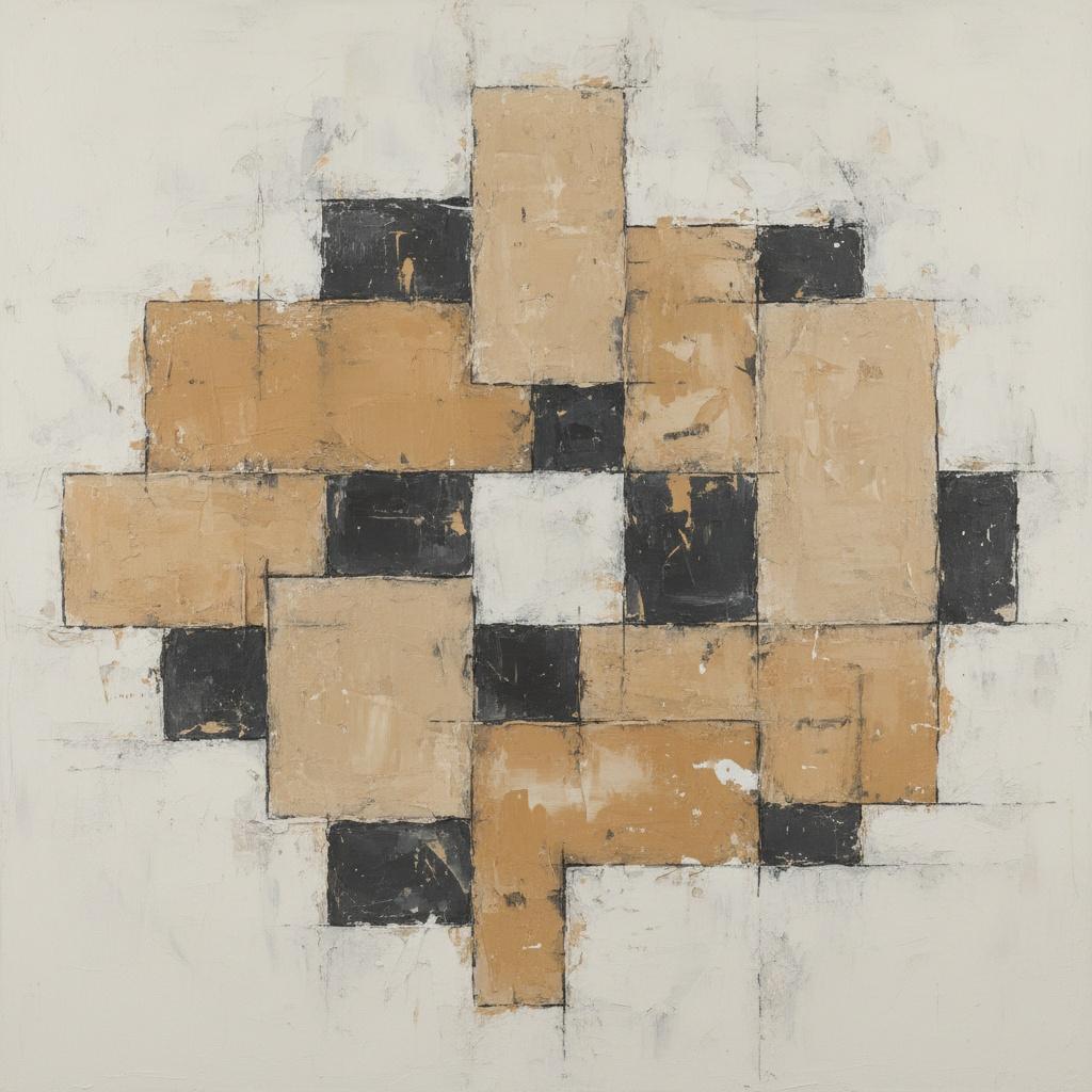 Monolithische Echos Von Ocker Und Holzkohle In Einem Singulären Geometrischen Fragment — Laurent Fabre