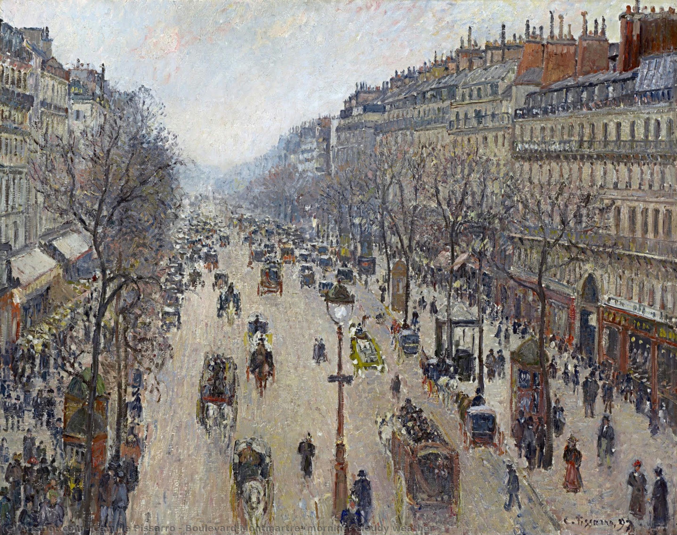 Boulevard Montmartre, Morgenschein — Camille Pissarro
